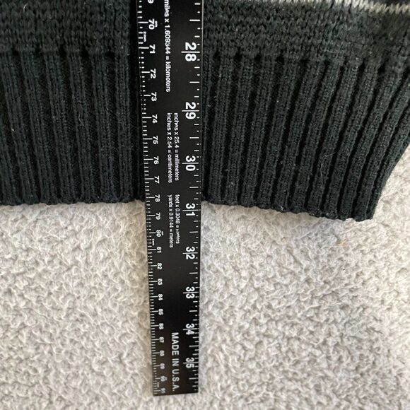 VTG Desica Sweater Men XLT Black Leather Trim‎ Grandpa Knit Pullover - Picture 8 of 10